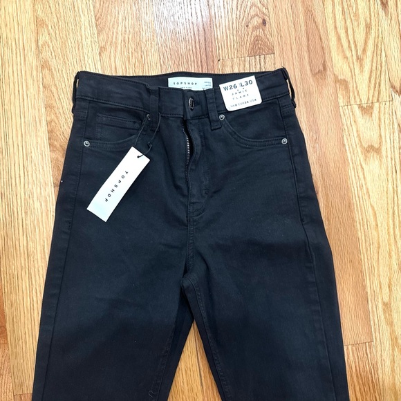 ASOS design Topshop high rise Jamie flare jeans in black - Picture 5 of 13